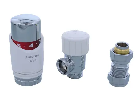 Drayton TRV4 Classic Head With 15mm Angle Valve 07 05 150