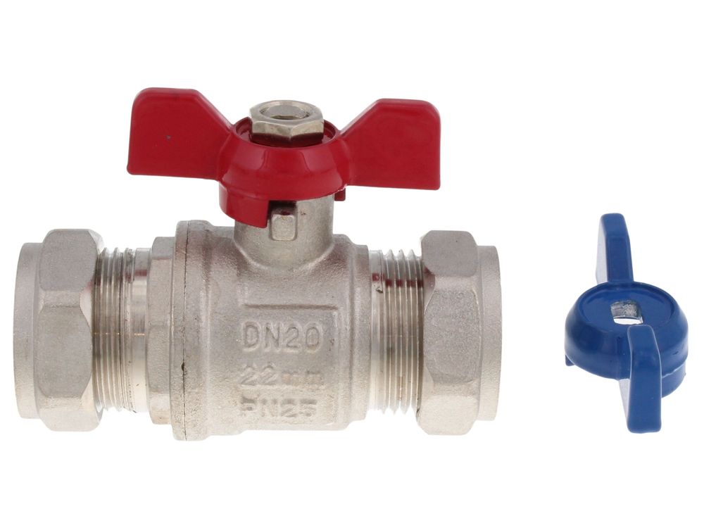 Potterton Isolating Valve 22mm Blue Central Heating Return 430006