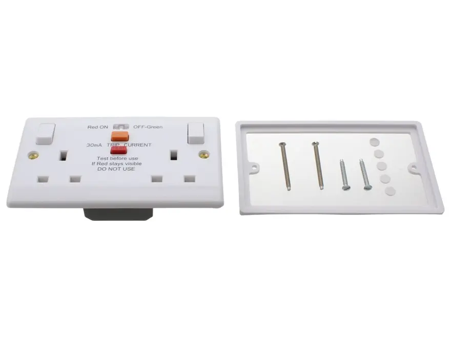 BG 822RCD-01 Slim RCD Protected Double Plug Socket