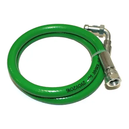 Popular OIL Longlife Flexible Oil Hose 1/4in Female Bent x 1/4in Female Straight 890mm