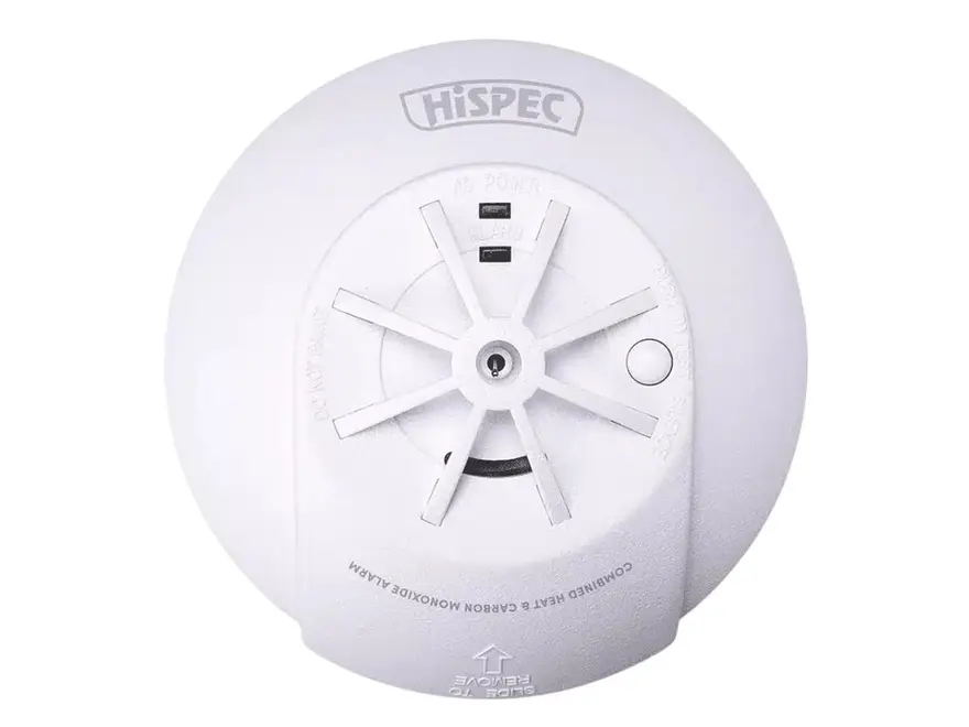 Hispec HSSA/HCO/RF10-PRO radio frequency mains heat & carbon monoxide alarm