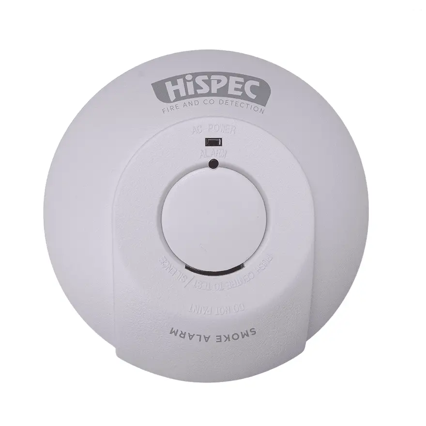 Hispec HSSA/PE/FF10 interconnectable fast fix mains smoke detector 10yr