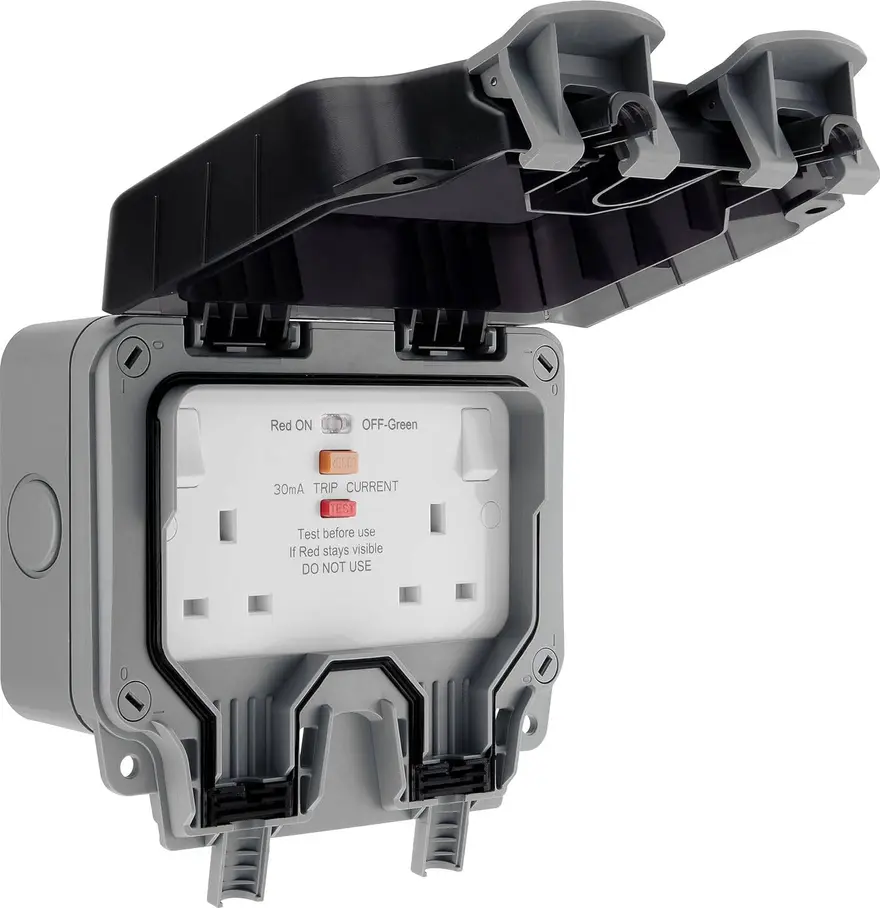 BG Nexus Metal 45A Cooker Connection Unit Switched Socket, Brushed Steel Grey Insert NBS70G-01