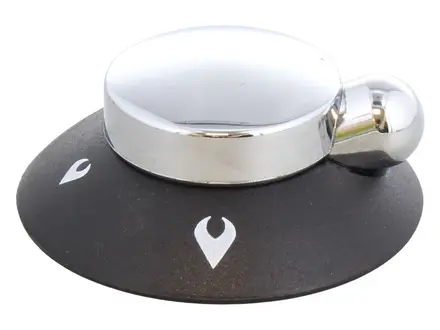 Thetford hob-grill control knob, black chrome, NSA205/CR