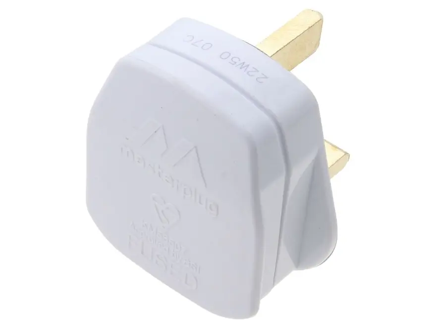 Masterplug white 13A rewireable plug, BS1363 (PT13W-01)