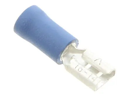 Unicrimp QBPO48F8 Female Push-On Tab 4.8mm and 0.8mm Blue Bag of 100
