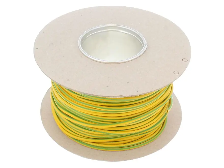 Unicrimp QES3 Earth Sleeving 3mm Green/Yellow 100m