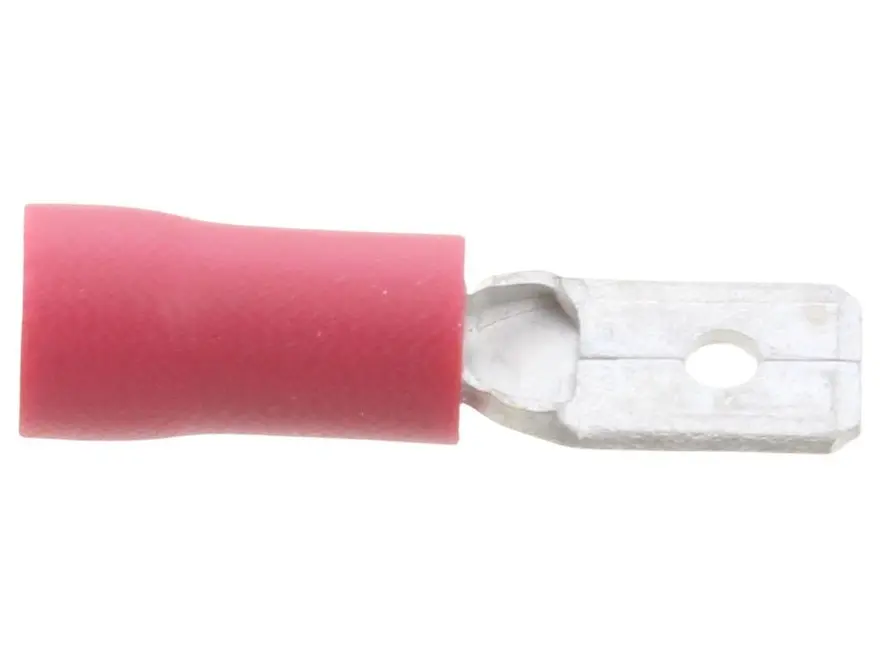 Unicrimp QRPO48M8 Male Push-On Tab 4.8mm & 0.8mm Bag of 100 Red