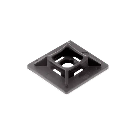 Unicrimp black 2-way cable tie base, 19mm, pack of 100 QTBB12