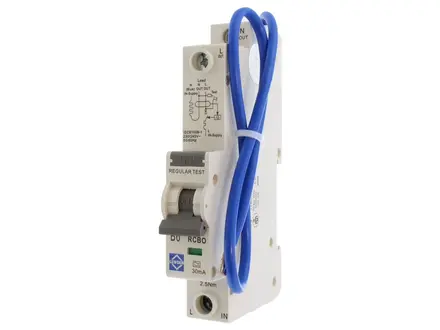 Lewden RCBO 6A 30mA B Curve Type A RCBO-06/30/SPA
