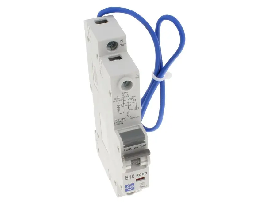 Lewden RCBO-16/30/SPA RCBO 16A 30mA B Curve 1 Module 6kA Type A