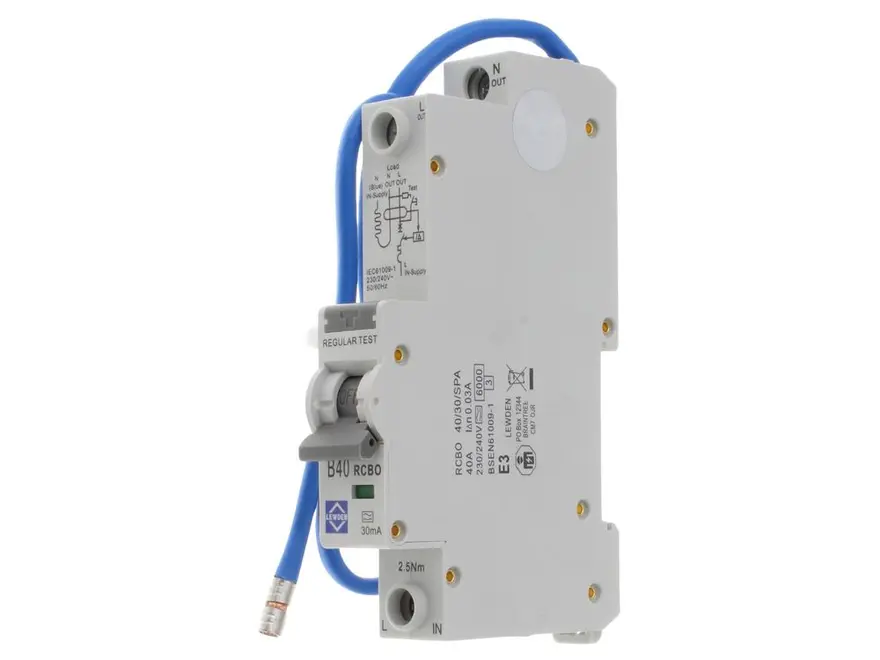 Lewden RCBO 40A 30mA Type A RCBO-40/30/SPA