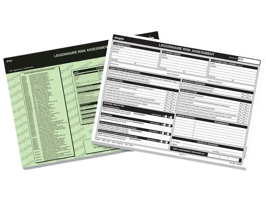 Regin Legionnaire Risk Assessment Pad REGP61