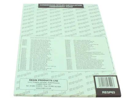 Regin Condensing Boiler Assessment Form REGP63