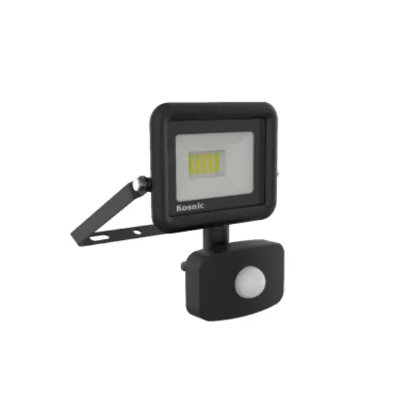Kosnic Rhine II 20W LED floodlight with PIR sensor, 6500K, black - RHI20-W65/S