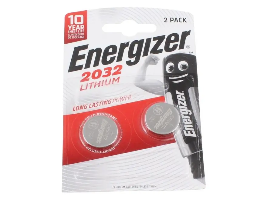Energizer CR2032 Lithium Coin Battery Pack of 2