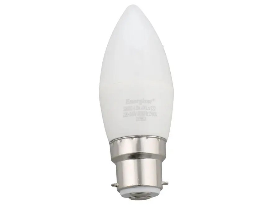 Energizer 470LM 5.9W Warm White Candle Opal B22 LED Lamp S8850